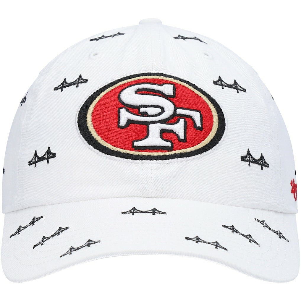 San Francisco 49ers '47 Women's Team Confetti Clean Up Adjustable Hat White | 47 brand
