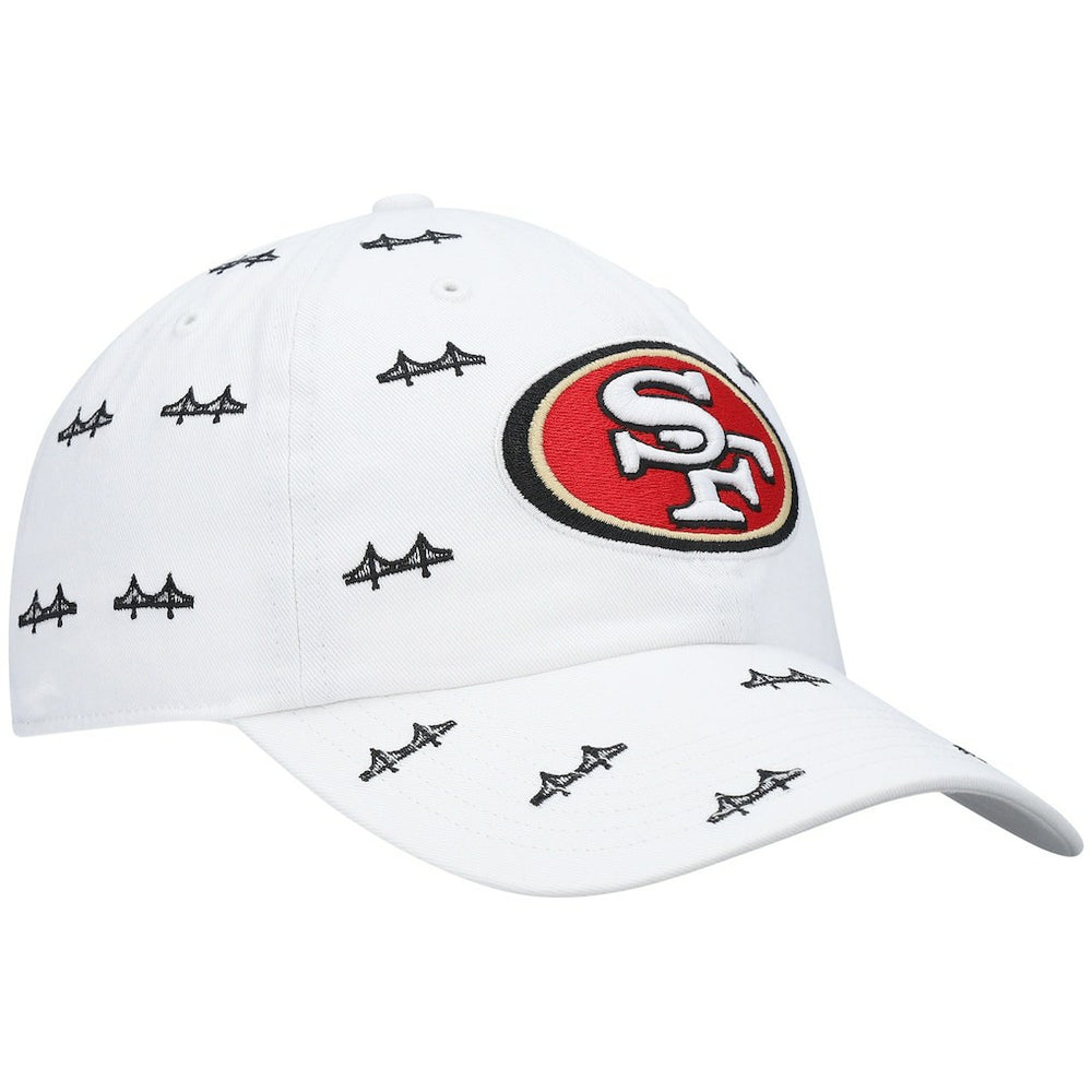 San Francisco 49ers '47 Women's Team Confetti Clean Up Adjustable Hat White | 47 brand
