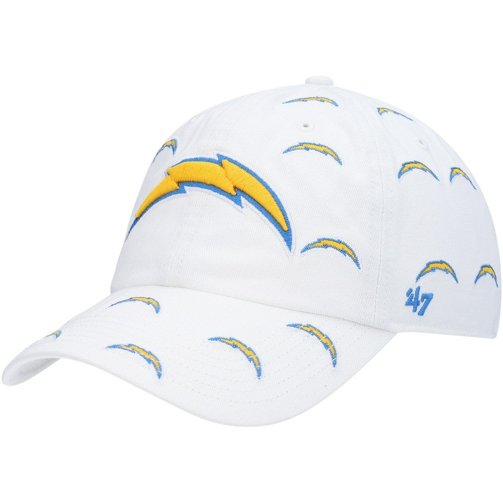 Los Angeles Chargers '47 Women's Team Confetti Clean Up Adjustable Hat White | 47 brand