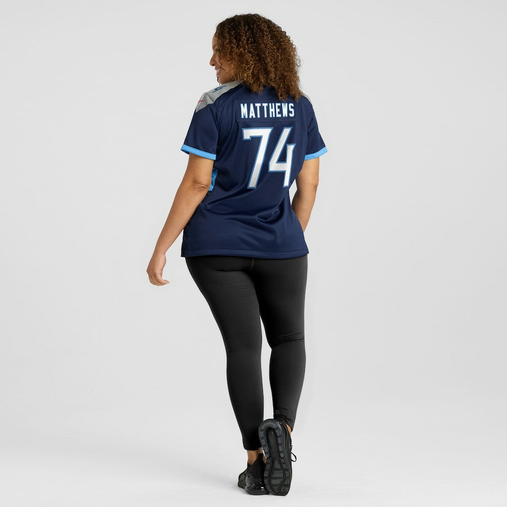 Bruce Matthews Tennessee Titans Women's Retired Player Jersey Navy | Nike for Sale