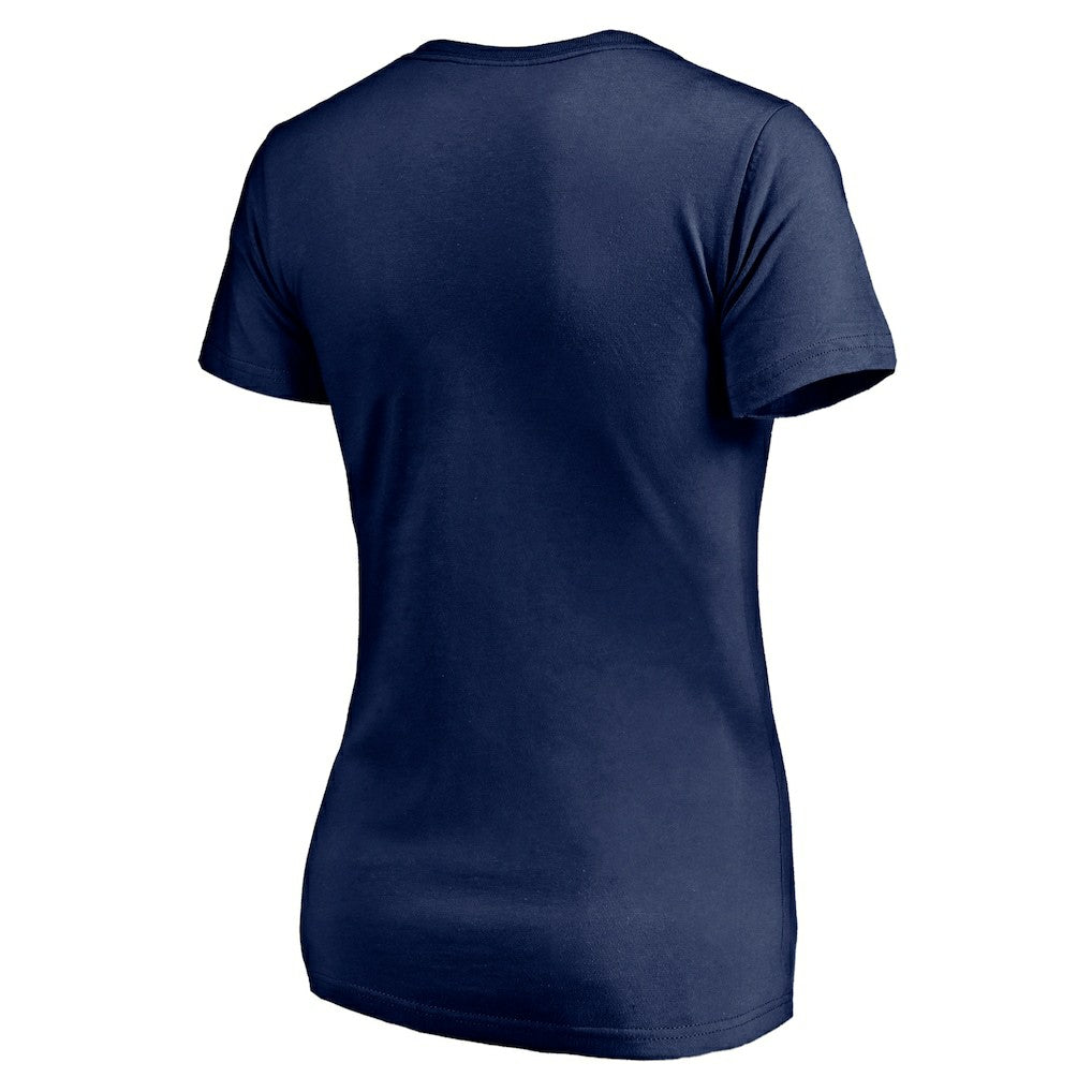 Atlanta Falcons Women's Red White and Team V-Neck T-Shirt Navy | NFL