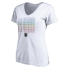 Los Angeles Kings Women's City Pride V-Neck T-Shirt - White - NHL