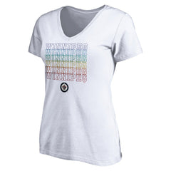Winnipeg Jets Women's City Pride V-Neck T-Shirt - White - NHL