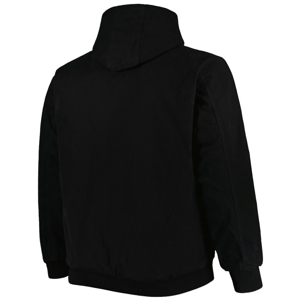 Cincinnati Bengals Dunbrooke Big & Tall Dakota Canvas Hoodie Full-Zip Jacket Black | NFL