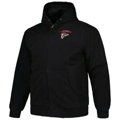 Atlanta Falcons Dunbrooke Big & Tall Dakota Canvas Hoodie Full-Zip Jacket Black | NFL