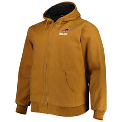 Buffalo Bills Dunbrooke Big & Tall Dakota Canvas Hoodie Full-Zip Jacket Tan | NFL