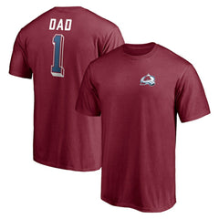 Colorado Avalanche Number One Dad Logo T-Shirt - Garnet - NHL