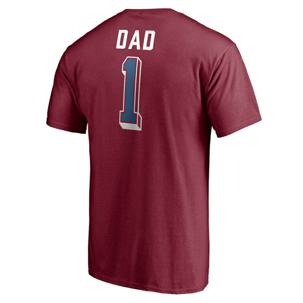 Colorado Avalanche Number One Dad Logo T-Shirt - Garnet - NHL