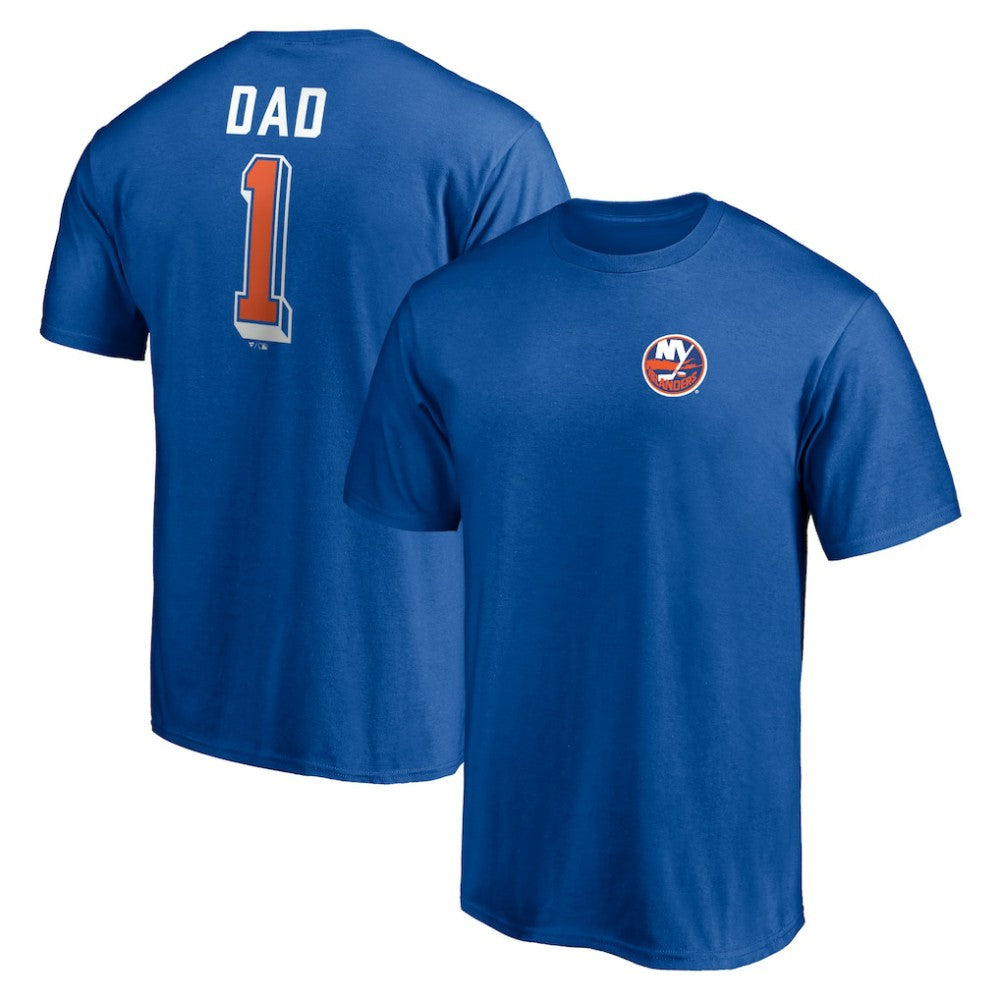 New York Islanders Number One Dad Logo T-Shirt - Royal - NHL