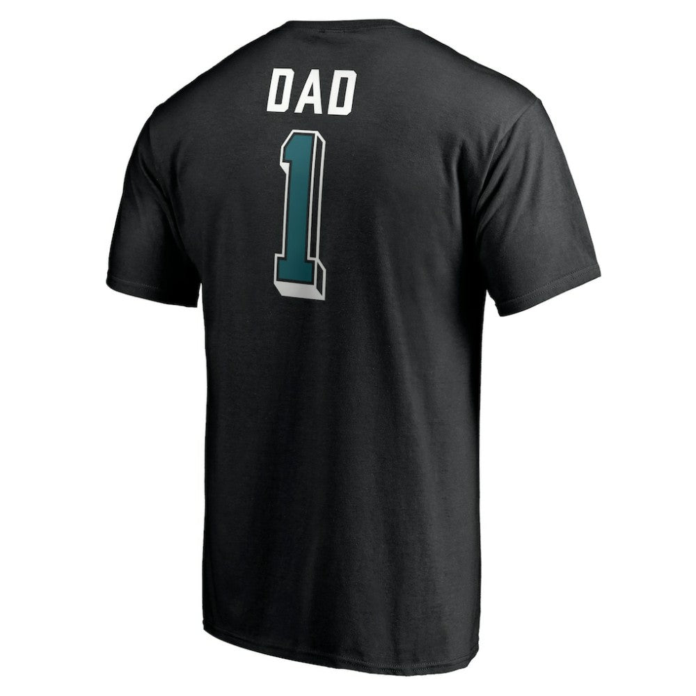 San Jose Sharks Number One Dad Logo T-Shirt - Black - NHL