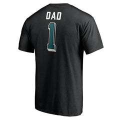 San Jose Sharks Number One Dad Logo T-Shirt - Black - NHL