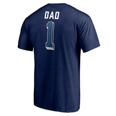 Winnipeg Jets Number One Dad Logo T-Shirt - Navy - NHL