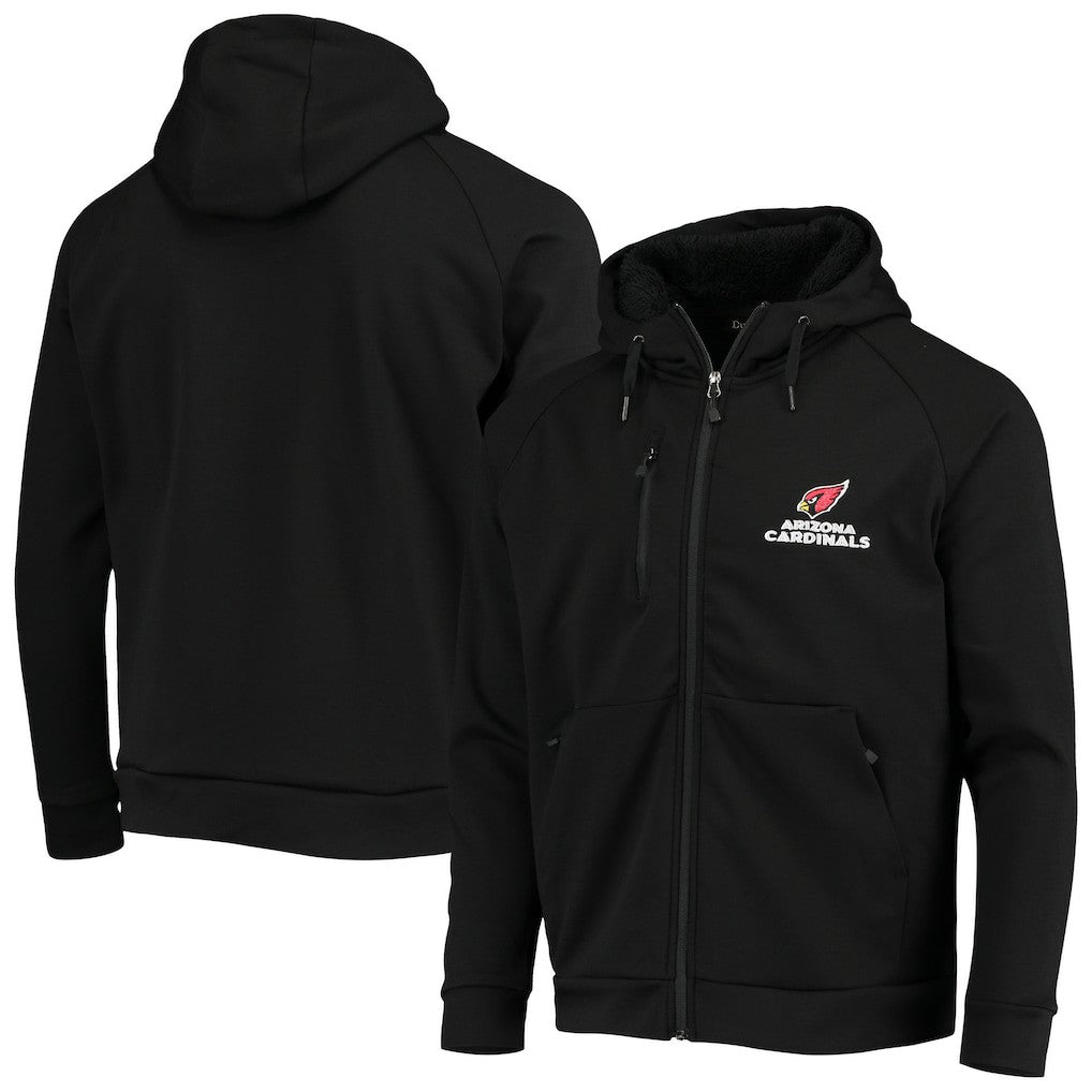 Arizona Cardinals Dunbrooke Shag Tri-Blend Full-Zip Raglan Hoodie Black | NFL