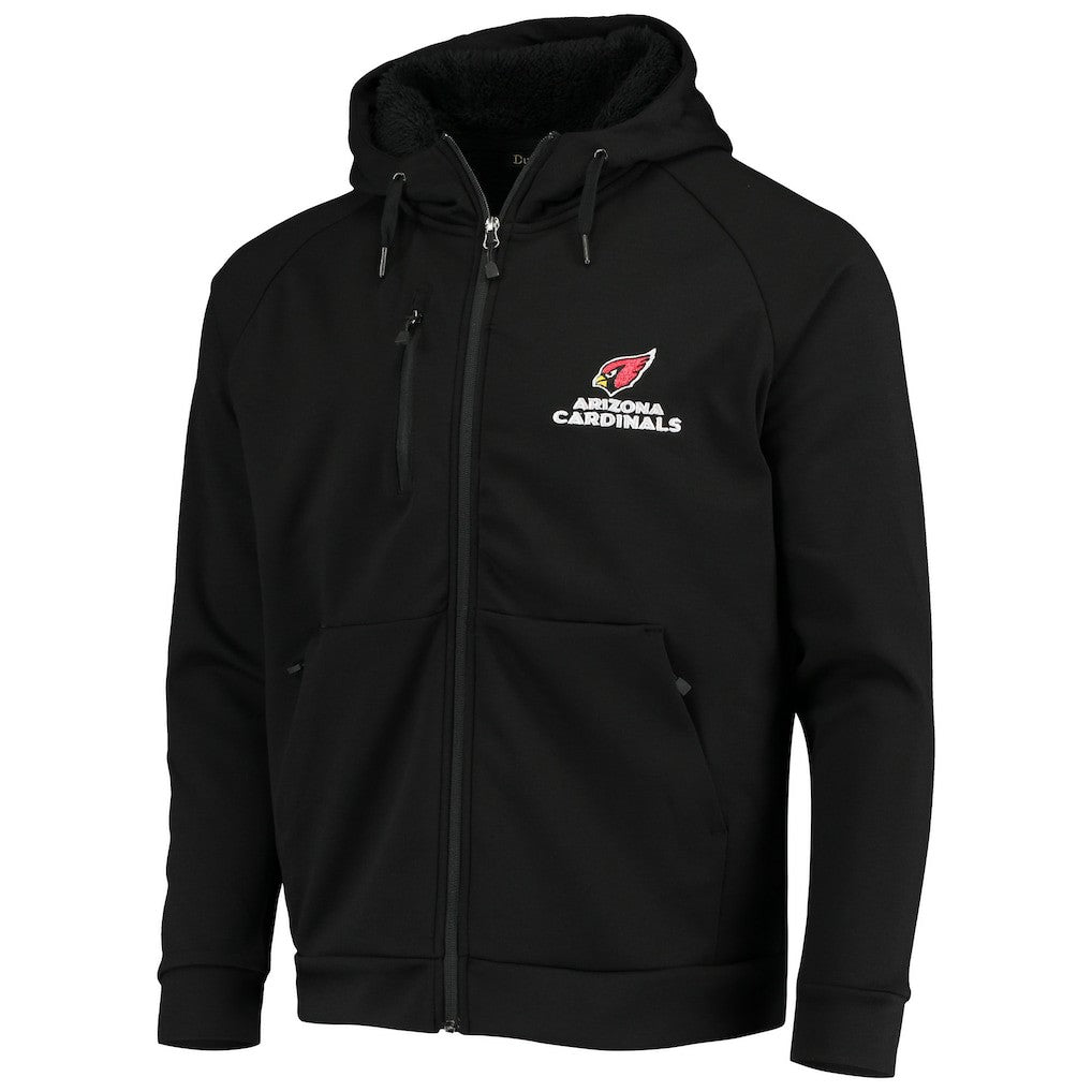 Arizona Cardinals Dunbrooke Shag Tri-Blend Full-Zip Raglan Hoodie Black | NFL