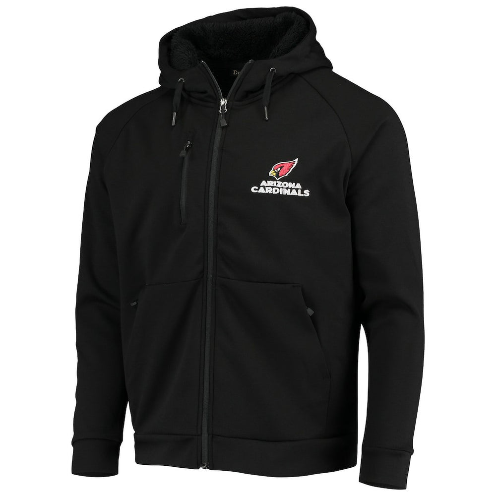 Arizona Cardinals Dunbrooke Shag Tri-Blend Full-Zip Raglan Hoodie Black | NFL