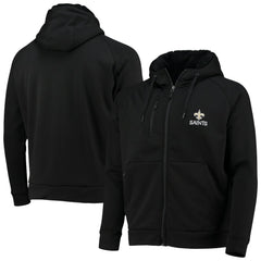 New Orleans Saints Dunbrooke Shag Tri-Blend Full-Zip Raglan Hoodie Black | NFL