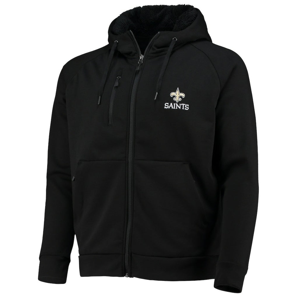 New Orleans Saints Dunbrooke Shag Tri-Blend Full-Zip Raglan Hoodie Black | NFL