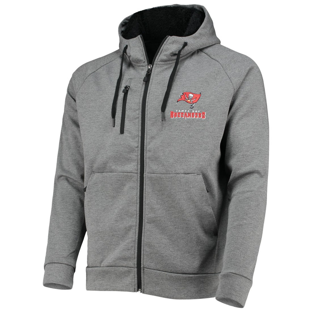 Tampa Bay Buccaneers Dunbrooke Shag Tri-Blend Full-Zip Raglan Hoodie Charcoal | NFL