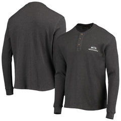Seattle Seahawks Dunbrooke Logo Maverick Thermal Henley Long Sleeve T-Shirt Heathered Gray | NFL