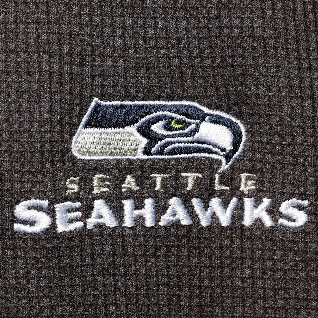 Seattle Seahawks Dunbrooke Logo Maverick Thermal Henley Long Sleeve T-Shirt Heathered Gray | NFL