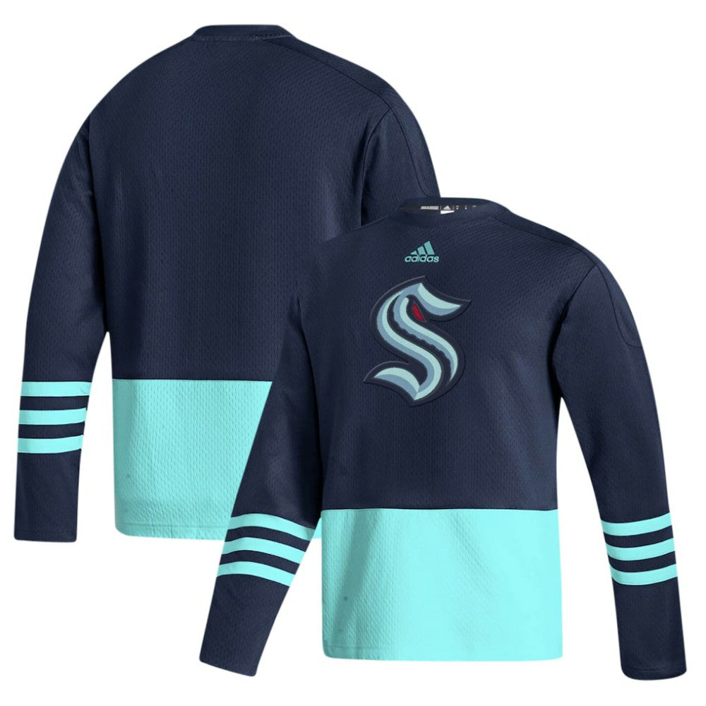 Seattle Kraken adidas Logo AEROREADY Pullover Sweater - Deep Sea Blue - NHL