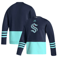 Seattle Kraken adidas Logo AEROREADY Pullover Sweater - Deep Sea Blue - NHL