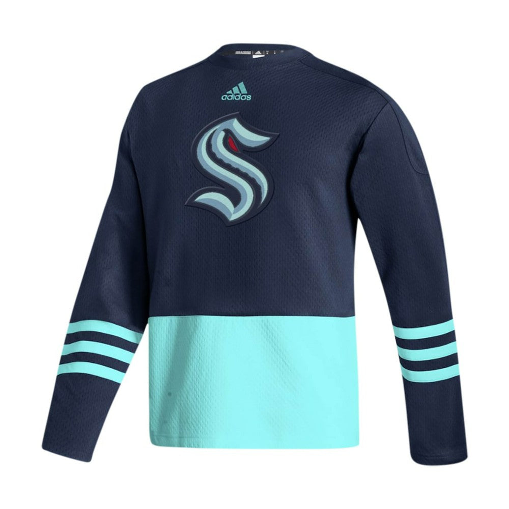 Seattle Kraken adidas Logo AEROREADY Pullover Sweater - Deep Sea Blue - NHL