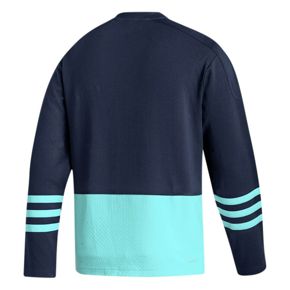 Seattle Kraken adidas Logo AEROREADY Pullover Sweater - Deep Sea Blue - NHL