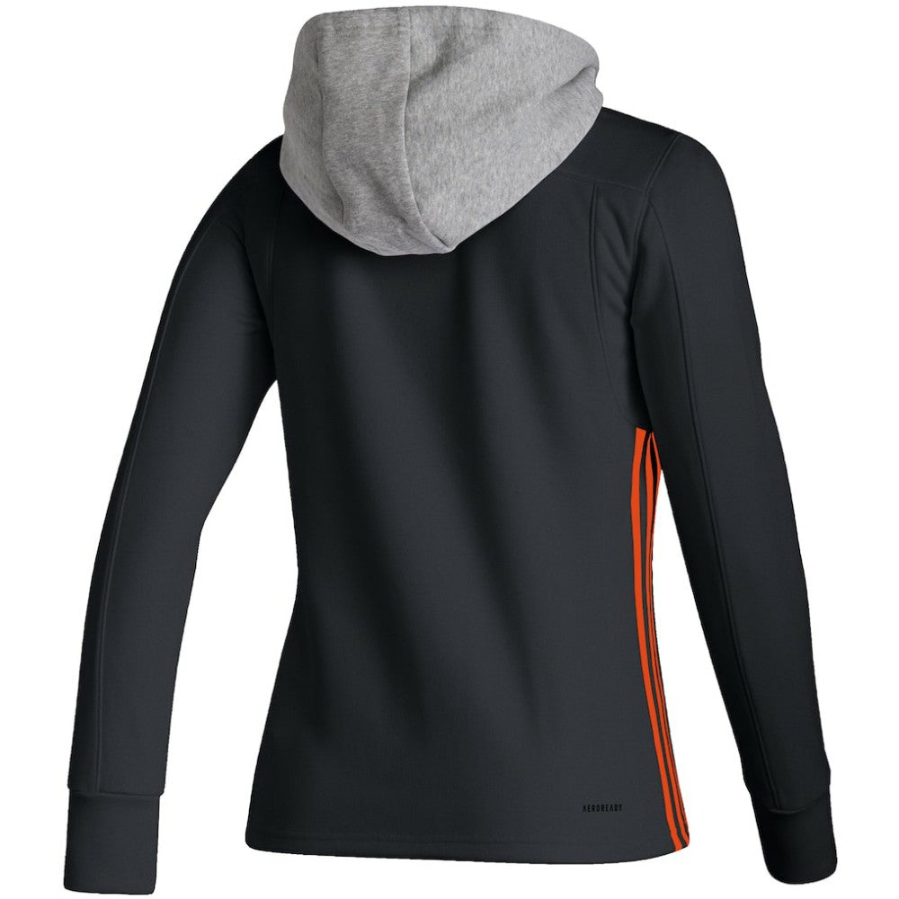Philadelphia Flyers adidas Women's Skate Lace AEROREADY Pullover Hoodie - Black - NHL