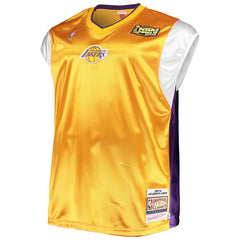 Los Angeles Lakers Hardwood Classics Big & Tall On-Court Shooting V-Neck Shirt Gold/Purple - NBA
