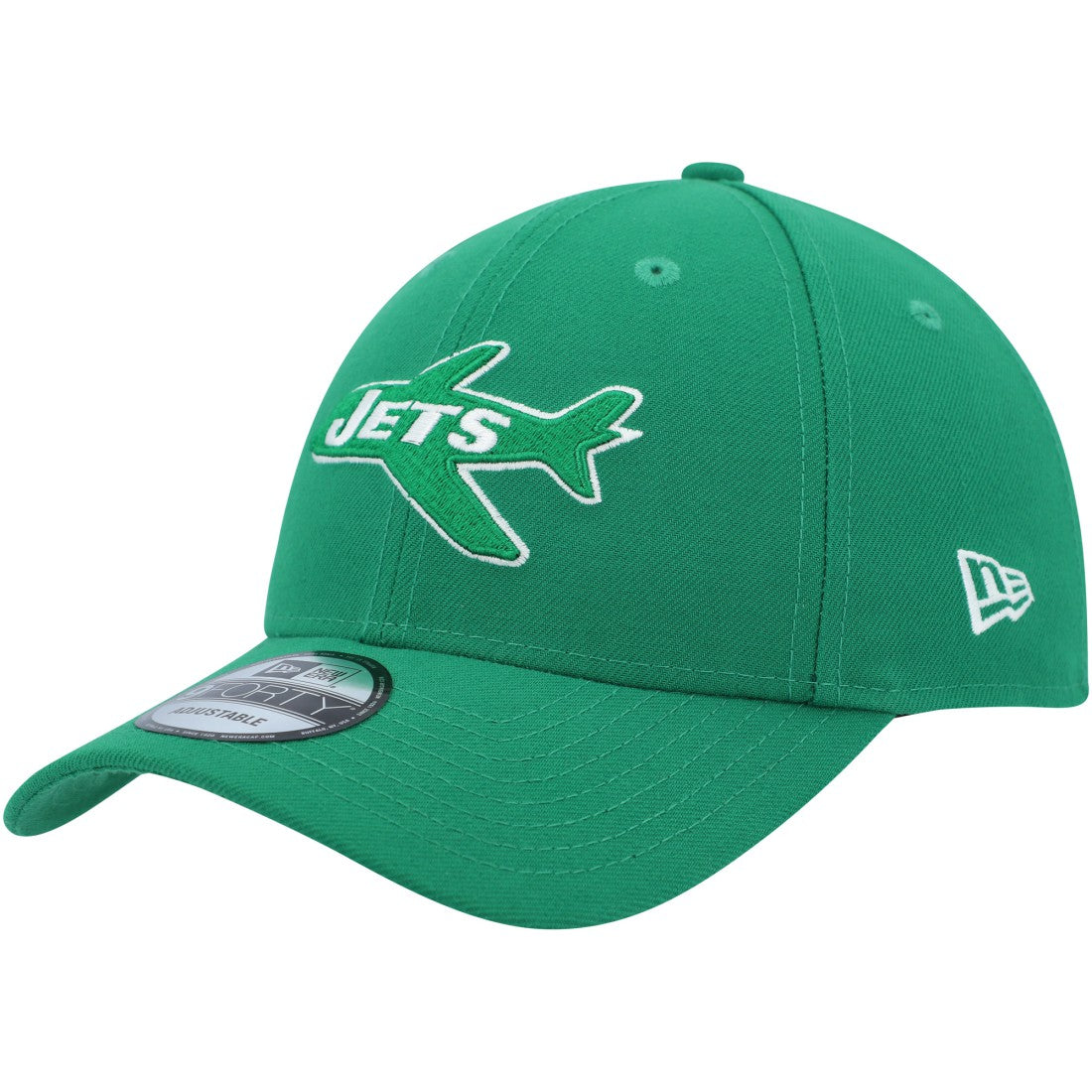 New York Jets New Era Plane The League 9FORTY Adjustable Hat Kelly Green | NFL
