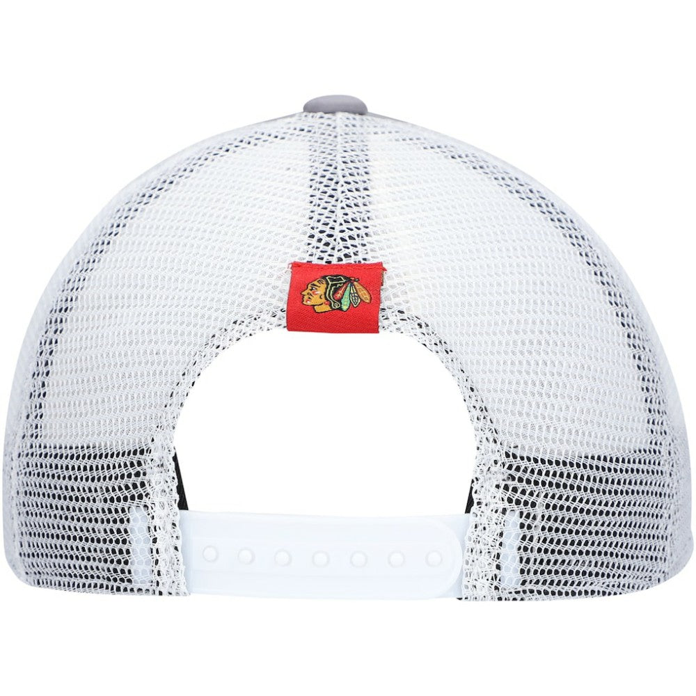 Chicago Blackhawks adidas Locker Room Foam Trucker Snapback Hat - Gray/White - NHL