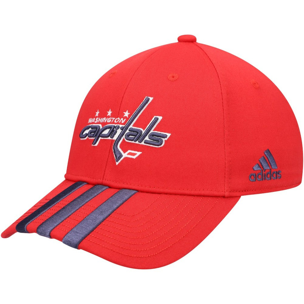 Washington Capitals adidas Locker Room Three Stripe Adjustable Hat - Red - NHL