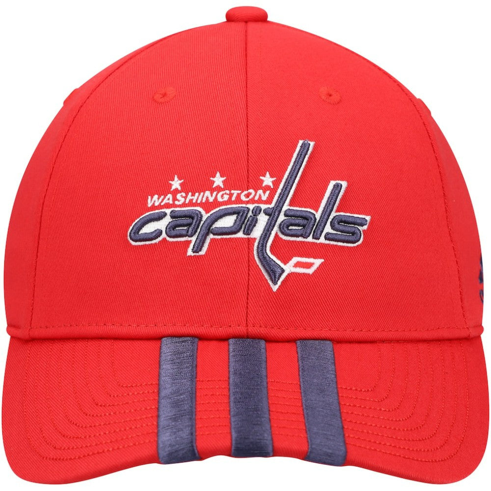 Washington Capitals adidas Locker Room Three Stripe Adjustable Hat - Red - NHL