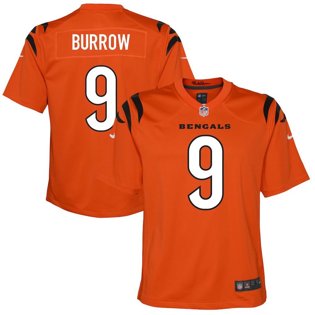 Joe Burrow Cincinnati Bengals Youth Game Jersey Orange | Nike for Sale