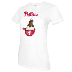 Philadelphia Phillies Tiny Turnip Women's Sundae Helmet T-Shirt - MLB