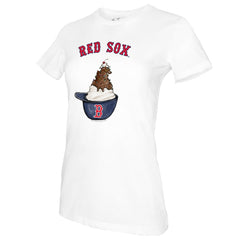 Boston Red Sox Tiny Turnip Women's Sundae Helmet T-Shirt - MLB