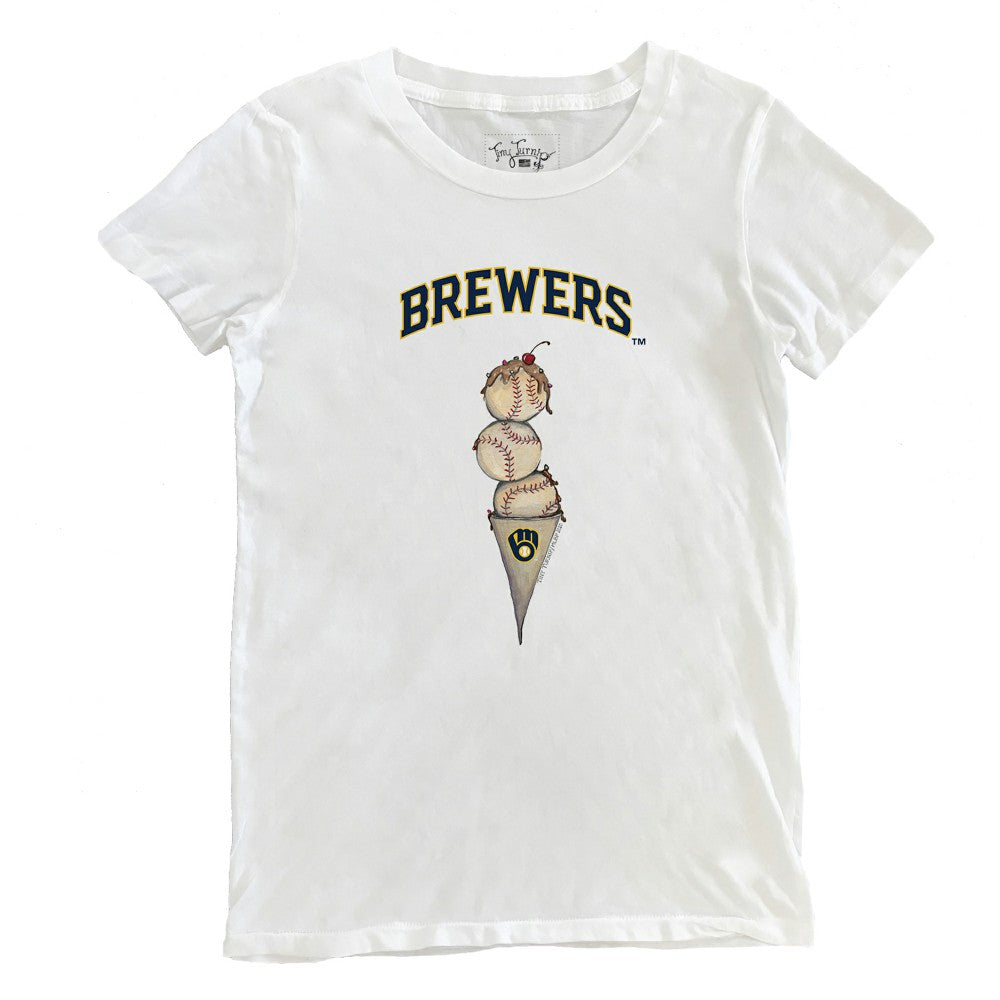 Milwaukee Brewers Tiny Turnip Women's Triple Scoop T-Shirt - MLB