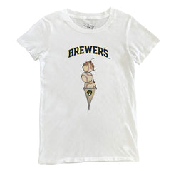 Milwaukee Brewers Tiny Turnip Women's Triple Scoop T-Shirt - MLB