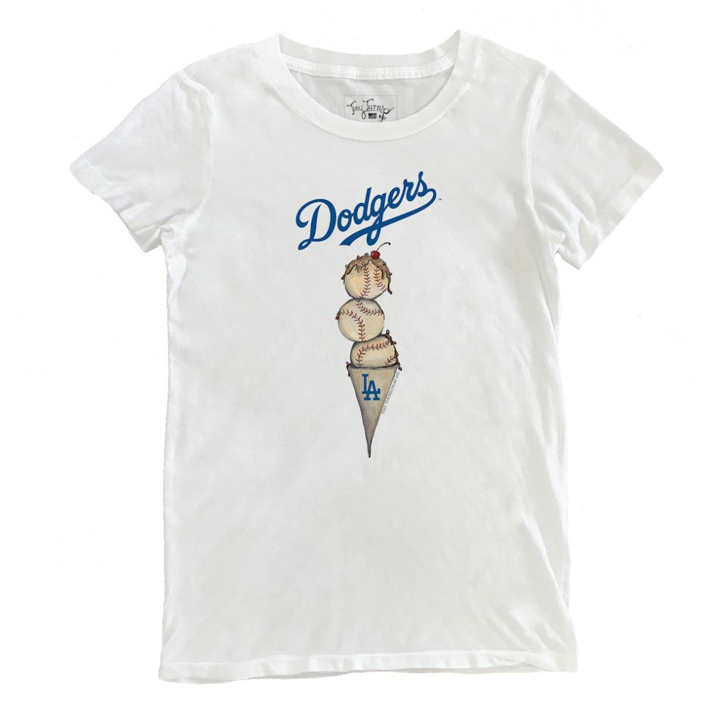Los Angeles Dodgers Tiny Turnip Women's Triple Scoop T-Shirt - MLB
