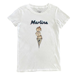 Miami Marlins Tiny Turnip Women's Triple Scoop T-Shirt - MLB