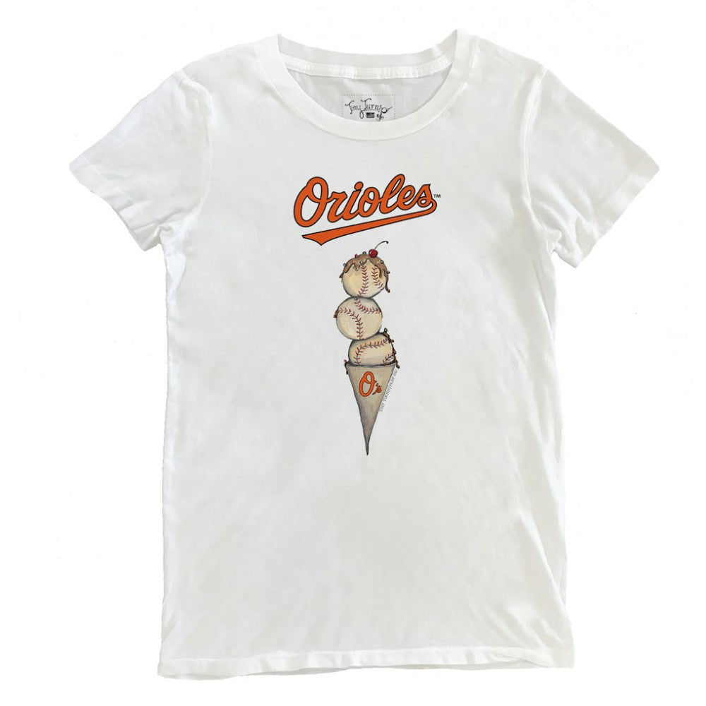 Baltimore Orioles Tiny Turnip Women's Triple Scoop T-Shirt - MLB