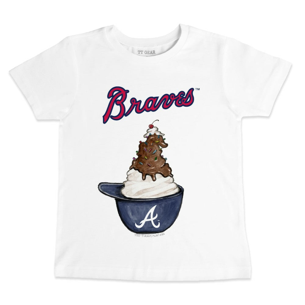 Atlanta Braves Tiny Turnip Youth Sundae Helmet T-Shirt - MLB