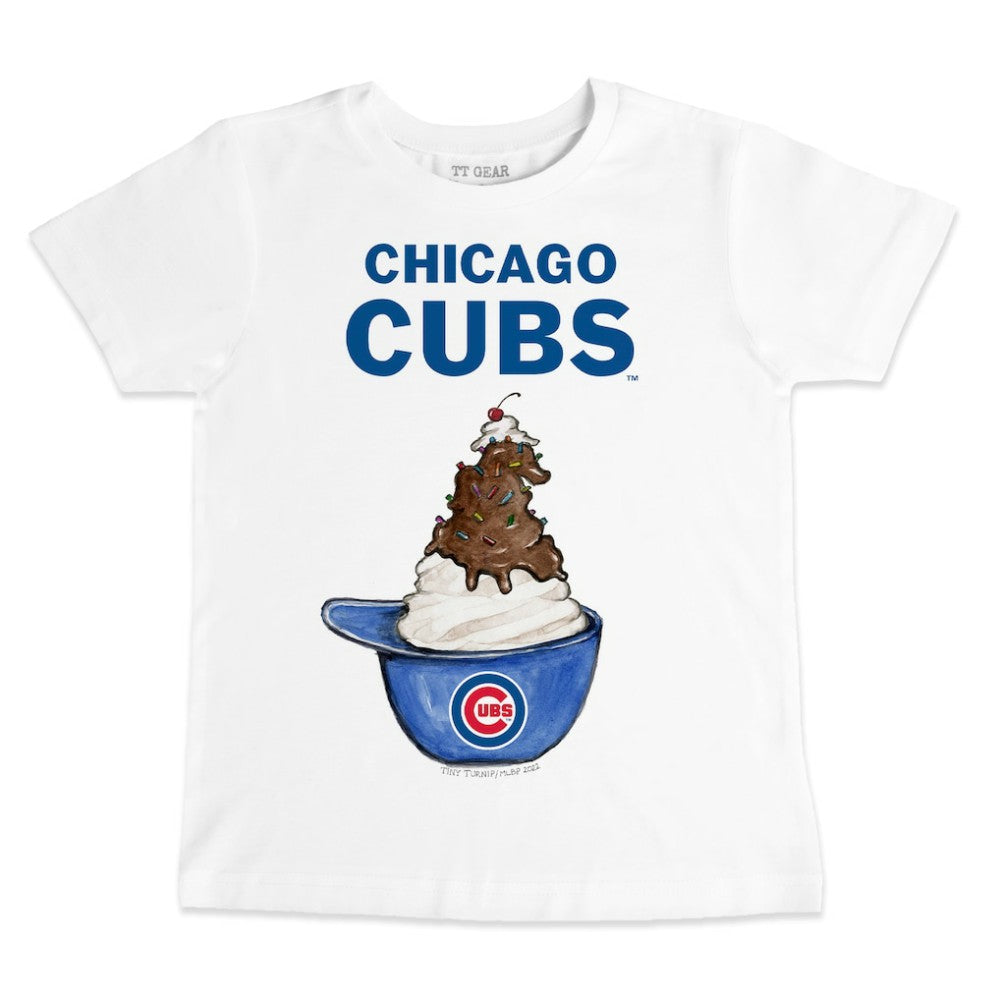 Chicago Cubs Tiny Turnip Youth Sundae Helmet T-Shirt - MLB