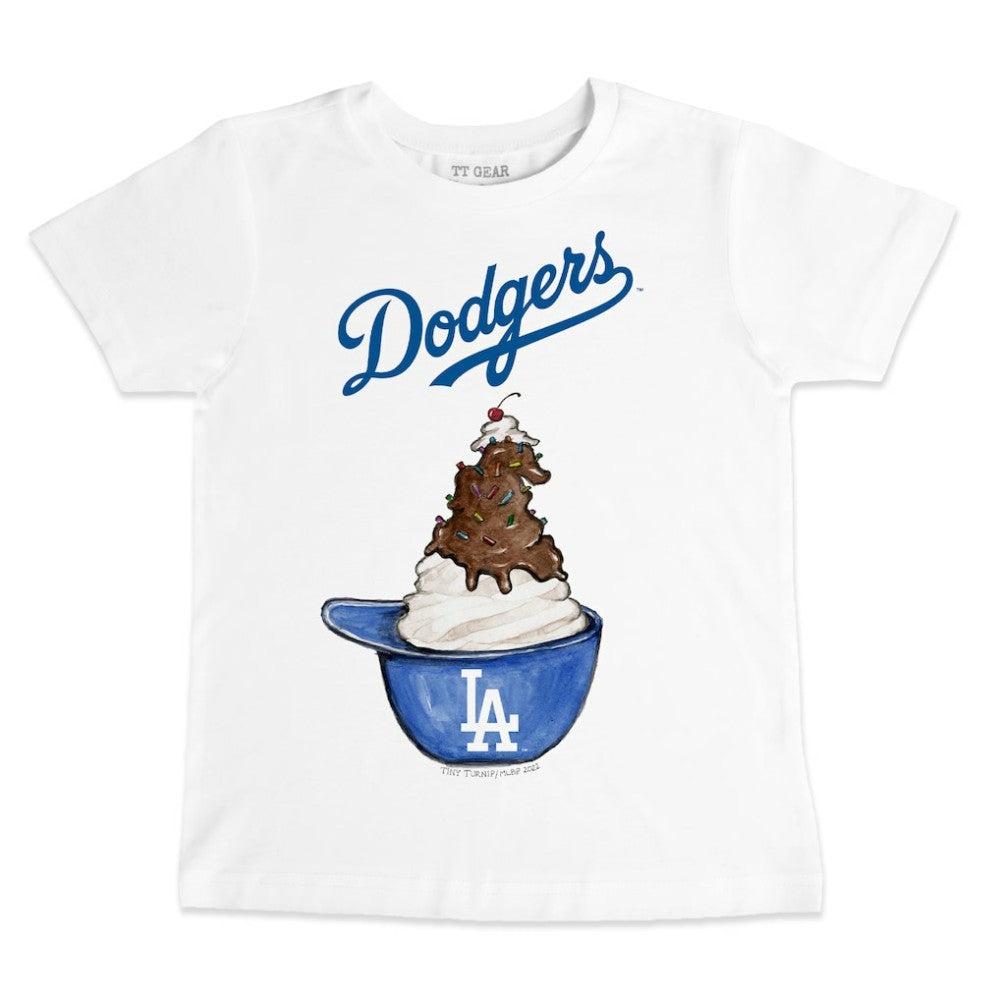 Los Angeles Dodgers Tiny Turnip Youth Sundae Helmet T-Shirt - MLB