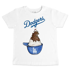 Los Angeles Dodgers Tiny Turnip Youth Sundae Helmet T-Shirt - MLB