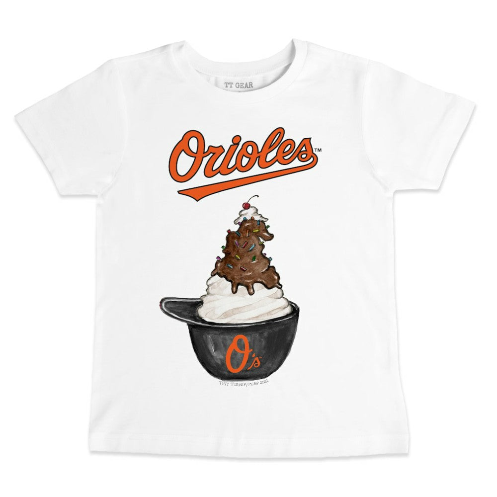 Baltimore Orioles Tiny Turnip Youth Sundae Helmet T-Shirt - MLB