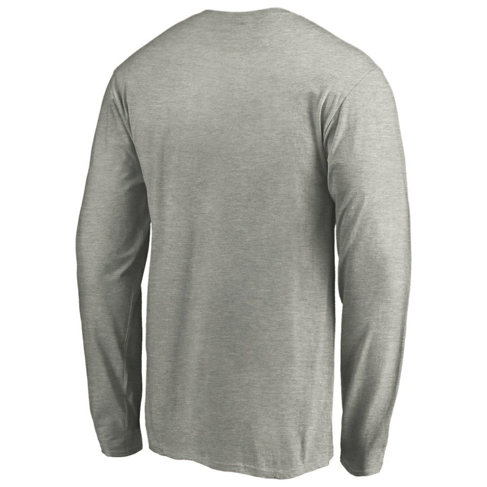 Pittsburgh Penguins Primary Logo Long Sleeve T-Shirt - Heather Gray - NHL