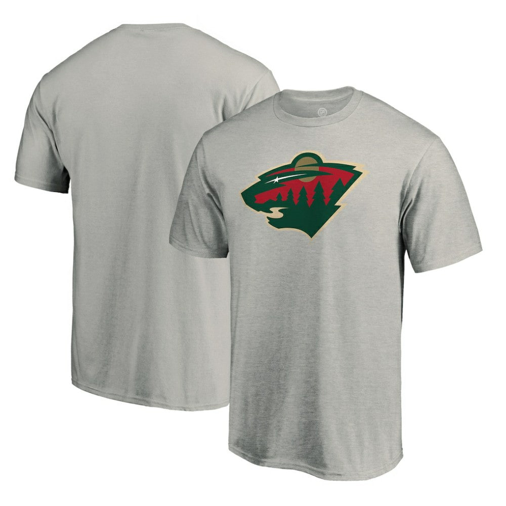 Minnesota Wild Primary Logo T-Shirt - Heather Gray - NHL