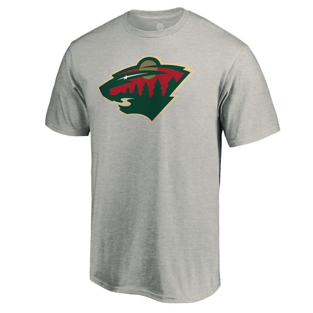 Minnesota Wild Primary Logo T-Shirt - Heather Gray - NHL